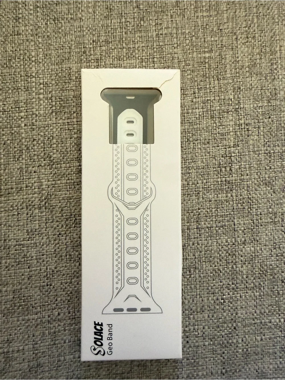 Solace-Adjustable Silicone Geo Band for Apple Watch in Black/White -fits 38/40/4